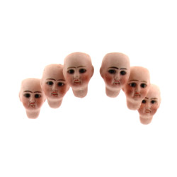 Jules VERLINGUE - Lot de 6 têtes de poup