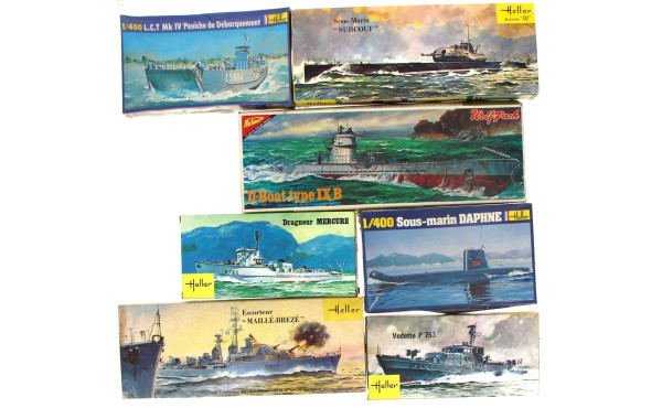 7 maquettes vintages 1/400 et 1/200 dont
