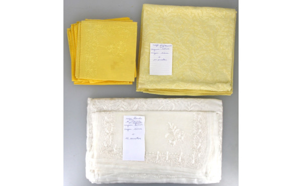 SYRIE - Linge de table : nappe jaune 120