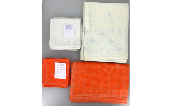 SYRIE - Linge de table : nappe orange 20