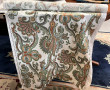 Coupon de tissu décor floral poychrome e