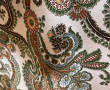 Coupon de tissu décor floral poychrome e