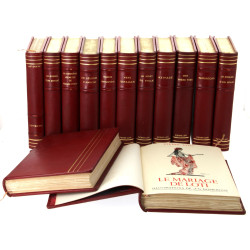 Pierre LOTI - 13 volumes reliés rouges e