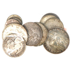 Lot de monnaies argent: 1 p. 5 fr semeus