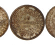 Lot de pièces en argent : 2 pièces de 50
