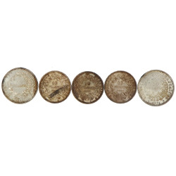 Lot de pièces en argent : 2 pièces de 50