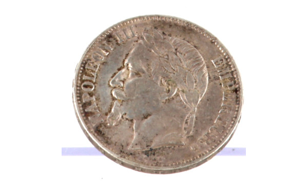 Ecu 5 fr Nap III tête laurée 1867 BB Bar