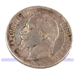 Ecu 5 fr Nap III tête laurée 1867 BB Bar