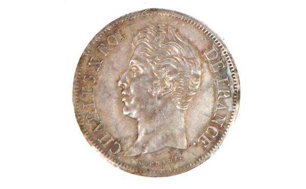 CHARLES X - Ecu de 5 fr 1827 Bayonne, Da