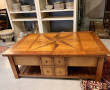 Table basse style marine ouvrant 2 plate