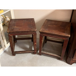 Paire de petites tables chinoises en boi