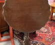 Châssis de chaise médaillon en bois fonc