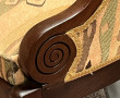Petit fauteuil dossier gondole en acajou