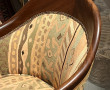 Petit fauteuil dossier gondole en acajou