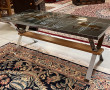 Table basse années 70 plateau céramique 
