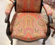 Fauteuil Louis Philippe laqué noir et ti