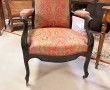 Fauteuil Louis Philippe laqué noir et ti