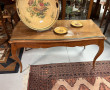Table basse en bois fruitier, plateau mo