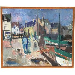 Pierre DINER (1932-2015) "Petit port du 