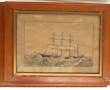 Ecole Française XIXème "Navires en mer",