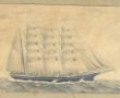 Ecole Française XIXème "Navires en mer",