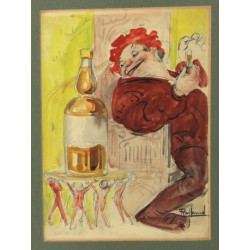 Projet publicitaire pour Dubonnet, crayo