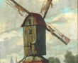 Ecole Xxe "Le vieux moulin à vent" huile