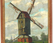 Ecole Xxe "Le vieux moulin à vent" huile