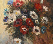 ROLLAND (Xxème) "Bouquet de fleurs", HST