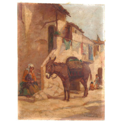 Anton DENZEL (1888-1962) "Taormina - Scè