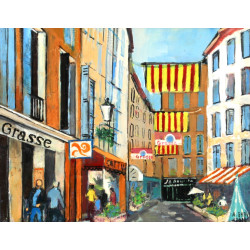 Alain GRAVIE (Xxè-XXIè) "Grasse", huile 