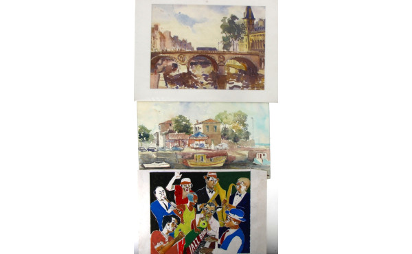 Alain GRAVIE (Xxè-XXIè) - Lot de 3 œuvre
