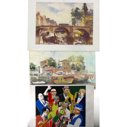 Alain GRAVIE (Xxè-XXIè) - Lot de 3 œuvre