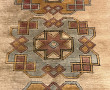 Tapis en laine points noués dans les ton