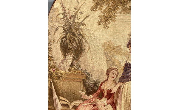 AUBUSSON - Paire de tapisseries à vue ov