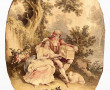 AUBUSSON - Paire de tapisseries à vue ov