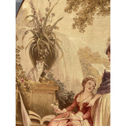 AUBUSSON - Paire de tapisseries à vue ov
