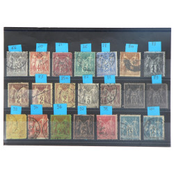 France - Lot de 21 timbres type Sage n°6