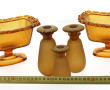 Trois flacons de toilette anciens en ver