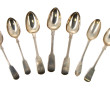 Lot de 7 petites cuillères anglaises en 