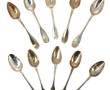 Lot de 10 petites cuillères mêlées en ar