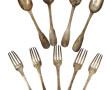 Lot de 4 cuillères et 5 fourchettes en a