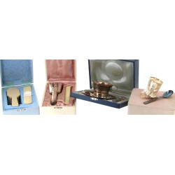 Lot de 4 écrins naissance dont pièces en