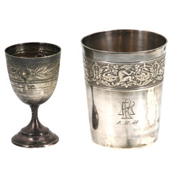 Timbale en argent poinçon minerve, poids