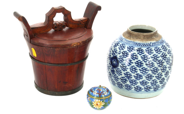 CHINE - Pot à gingembre en porcelaine dé