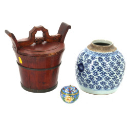 CHINE - Pot à gingembre en porcelaine dé