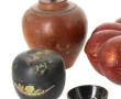 JAPON et CHINE - Lot de 6 pièces en laqu
