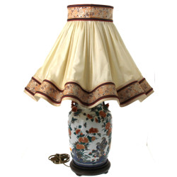 Pied de lampe en porcelaine chinoise à d