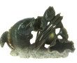 Poisson jaillissant des flots, roseaux e