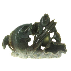 Poisson jaillissant des flots, roseaux e